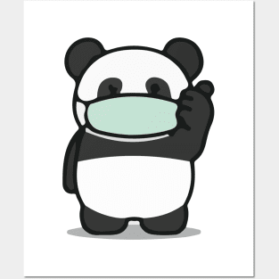 Panda Face Mask Covid 19 Funny Cute Posters and Art